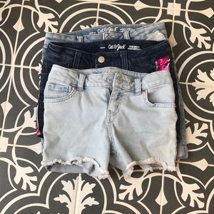 Bundle Girls Denim Shorts Cat and Jack Size 7-8